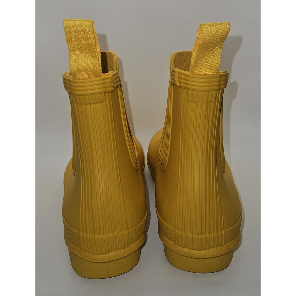 Hunter Original Chelsea Boot Short Waterproof Yellow Rain Boots Women's Sz 9 NEW - Picture 4 of 9